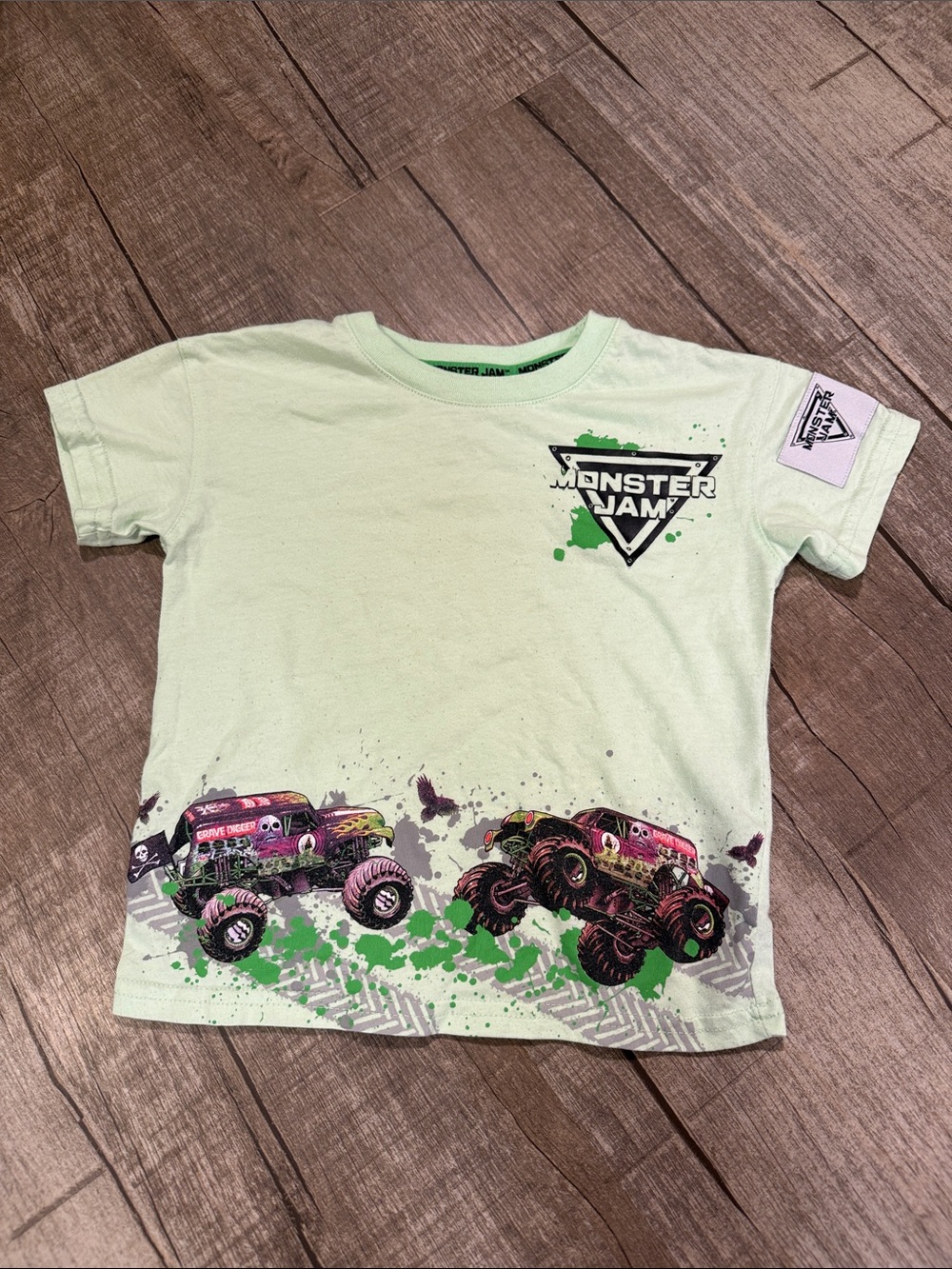 10/$10 Monster Jam Green Graphic Short-Sleeve Tee for Kids size 3T
